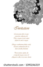 beautiful floral frame. For your printed products design. Congratulations and invitations to the wedding, birthday, Valentine's day and much more. Vector illustration.