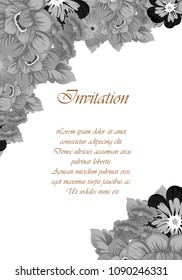beautiful floral frame. For your printed products design. Congratulations and invitations to the wedding, birthday, Valentine's day and much more. Vector illustration.