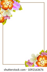 beautiful floral frame. For your printed products design. Congratulations and invitations to the wedding, birthday, Valentine's day, party and much more. Vector illustration.