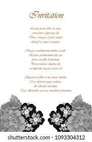 beautiful floral frame. For your printed products design. Congratulations and invitations to the wedding, birthday, Valentine's day and much more. Vector illustration.