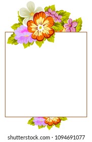 beautiful floral frame. For your printed products design. Congratulations and invitations to the wedding, birthday, Valentine's day, party and much more. Vector illustration.