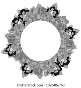 beautiful floral frame. For your printed products design. Congratulations and invitations to the wedding, birthday, Valentine's day and much more. Vector illustration.