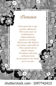 beautiful floral frame. For your printed products design. Congratulations and invitations to the wedding, birthday, Valentine's day and much more. Vector illustration.