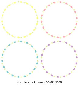 Beautiful floral frames collection 