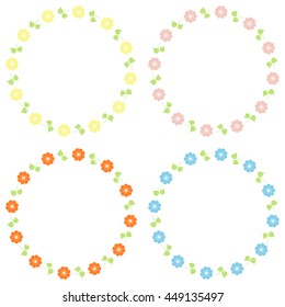 Beautiful floral frames collection 