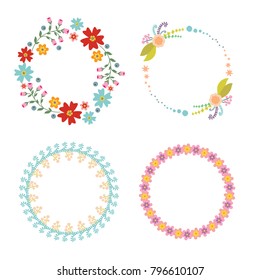 Beautiful floral frames collection