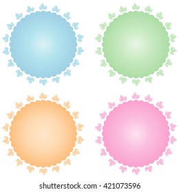 Beautiful floral frames collection on white background