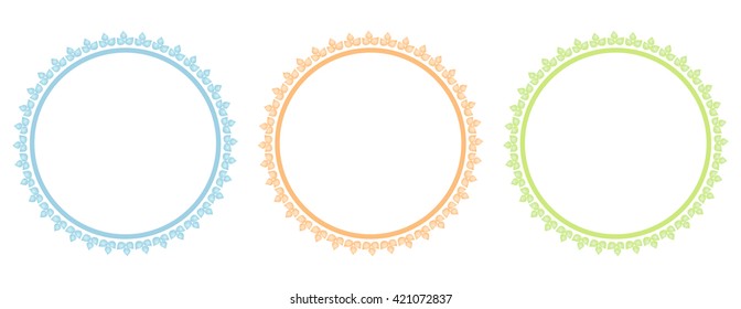 Beautiful floral frames collection in pastel tones