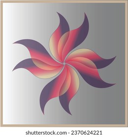 Hermosa forma de vectores de gradiente floral Diseño Ilustración gráfica