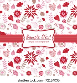 beautiful floral greeting card
