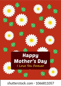 beautiful floral happy mother's day greeting card vector