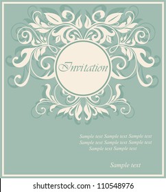 Beautiful floral invitation card.