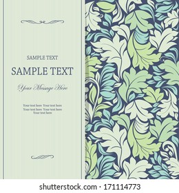 Beautiful floral invitation card