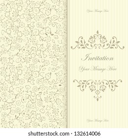 Beautiful floral invitation card. eps10