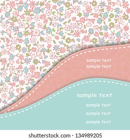 Beautiful floral invitation card eps10