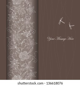 Beautiful floral invitation card . eps10