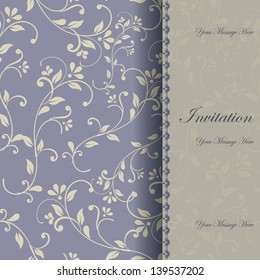 Beautiful floral invitation card. eps10