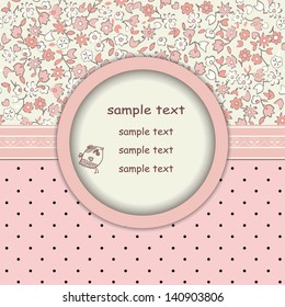 Beautiful floral invitation card eps10