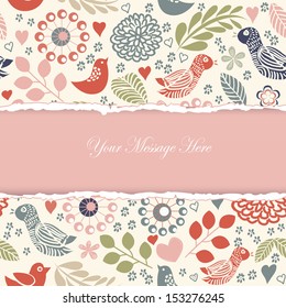 Beautiful floral invitation card. eps10 