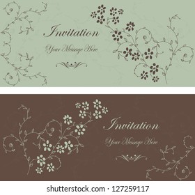 Beautiful floral invitation cards