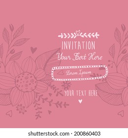 Beautiful floral invitation cards 