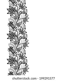 beautiful floral lace vector background, seamless pattern