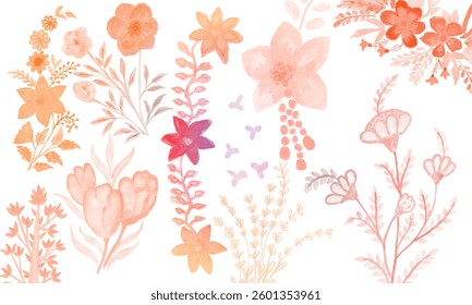 Beautiful Floral and Leaf Patterns in Soft Tones
