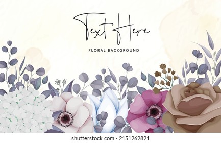 beautiful floral and leaves background design 