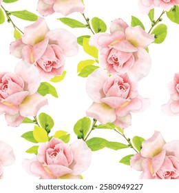 beautiful floral leaves seamless pattern