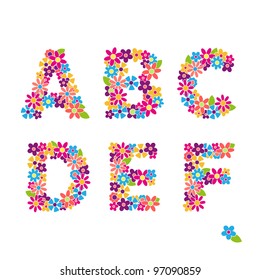Beautiful floral letters