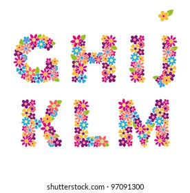 Beautiful floral letters. Part 2