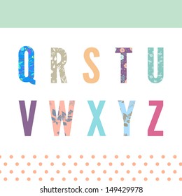 Beautiful floral letters. Part 3