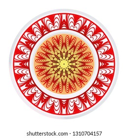 Beautiful Floral Mandala. Art Traditional, Islam, Arabic, Indian, Magazine, Elements With Mandala. Vector Illustration.