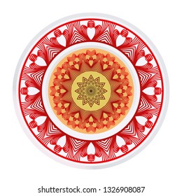 Beautiful Floral Mandala. Art Traditional, Islam, Arabic, Indian, Magazine, Elements With Mandala. Vector Illustration.