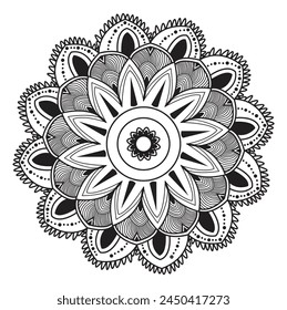 Beautiful Floral Mandala design in adobe illuastrator.