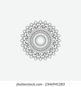 Beautiful floral mandala design, creative ornamental decorative element in circle shape.