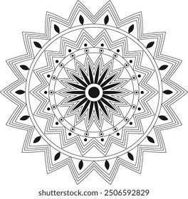 Beautiful Floral Mandala design, Creative ornamental decorative element in circle shape.
black mandala circles