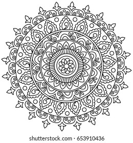 Beautiful Floral Mandala design, Creative ornamental decorative element in circle shape.