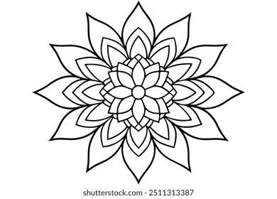 Beautiful floral mandala design for stress relief art therapy (3)