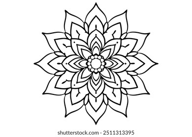 Beautiful floral mandala design for stress relief art therapy (7)