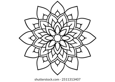 Beautiful floral mandala design for stress relief art therapy (2)