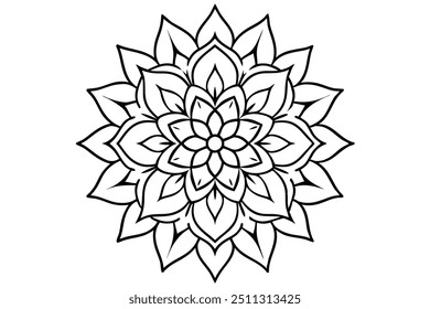 Beautiful floral mandala design for stress relief art therapy (5)