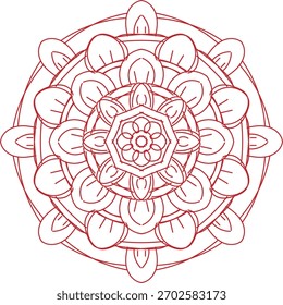 beautiful floral mandala design using vector