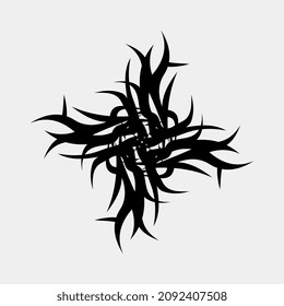 ilustración vectorial de un motivo único y atractivo para la decoración de la habitación o el material de tatuaje del hombre muscular