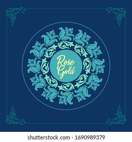 beautiful floral monogram design vector illustration logo and background