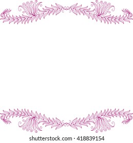 Beautiful floral nature pattern frame vector illustration