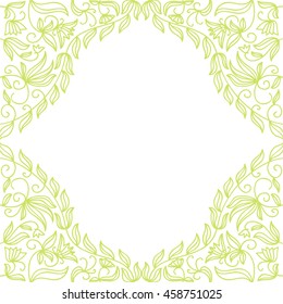 Beautiful floral nature pattern frame. Vector illustration.