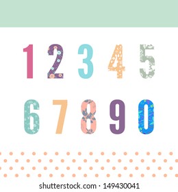 Beautiful floral numbers