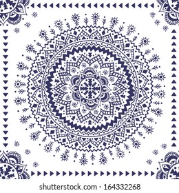 Beautiful floral ornament can be used as a greeting card 