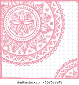 Beautiful floral ornament can be used as a greeting card 